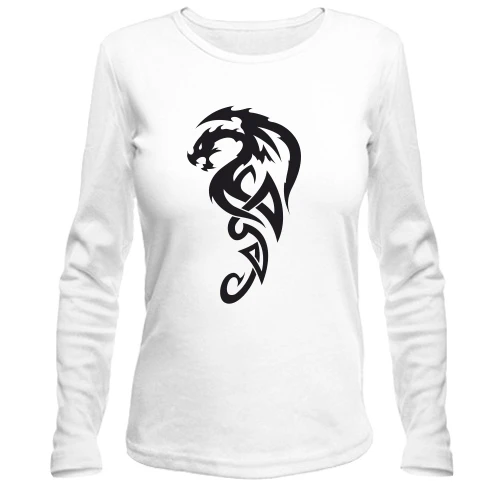 Женский лонгслив, Желтый, Dragon Trible