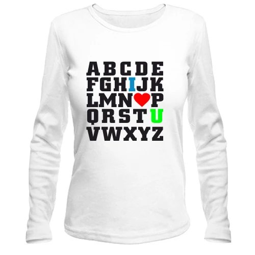 Женский лонгслив Азбука