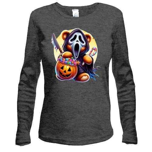 Жіночий лонгслів Крик з гарбузом Halloween