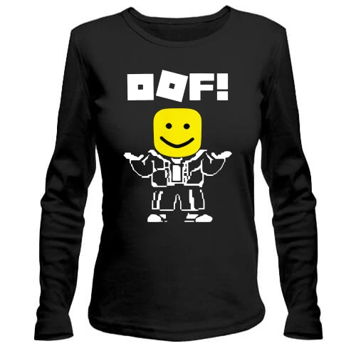 Женский лонгслив, Черный, Roblox OOF