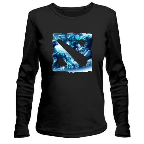 Женский лонгслив Dota 2 Blue logo