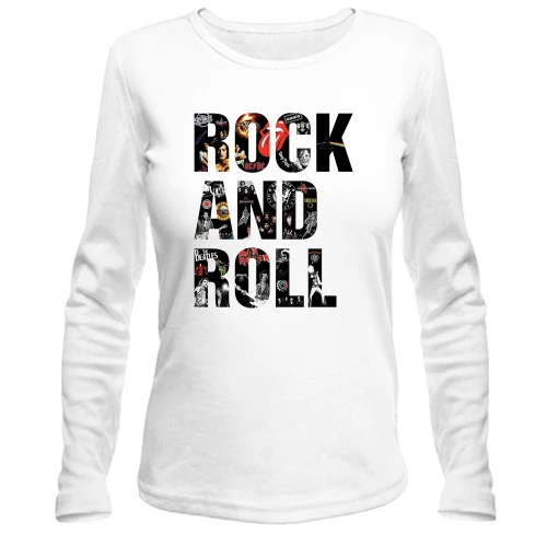 Женский лонгслив Rock And Roll (Рок группы)