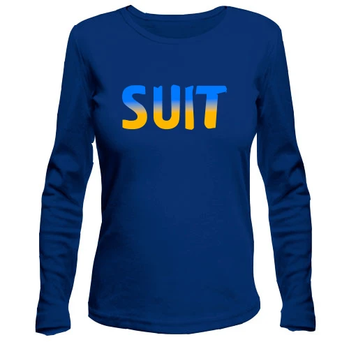 Женский лонгслив Suit (желто-голубой)
