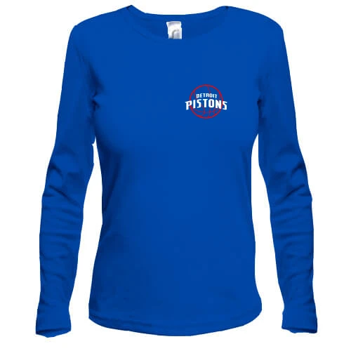 Женский лонгслив Detroit Pistons с красным мячом