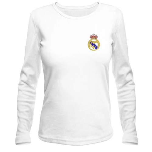 Жіночий лонгслів Real Madrid з вишитою емблемою