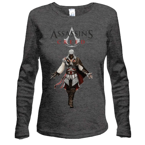 Женский лонгслив, Серый меланж, Assassin's Creed (3)