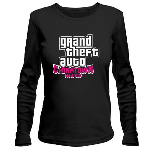 Женский лонгслив, Черный, Grand Theft Auto Chinatown Wars