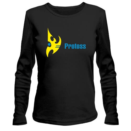 Женский лонгслив, черный, Starcraft Protoss