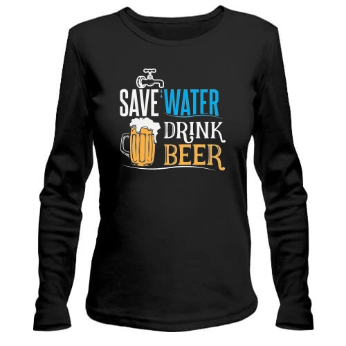 Женский лонгслив Save Water - Drink Beer