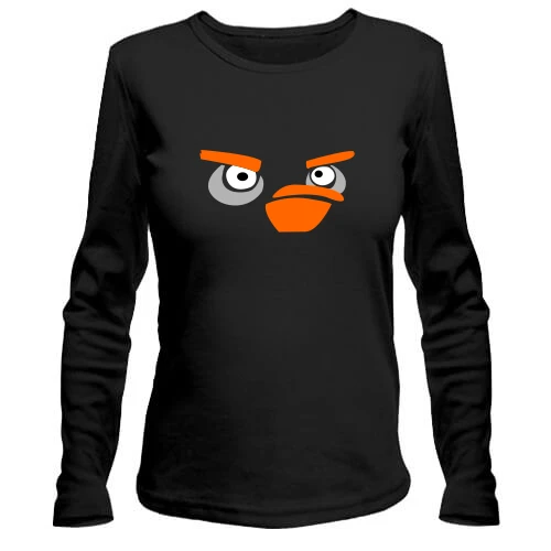 Жіночий лонгслів, Чорний, Black bird