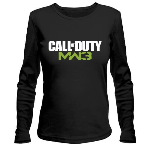 Женский лонгслив, Черный, Call of Duty MW3