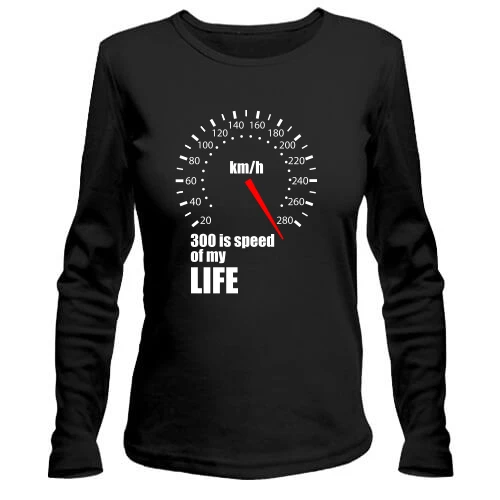 Женский лонгслив 300 km/h