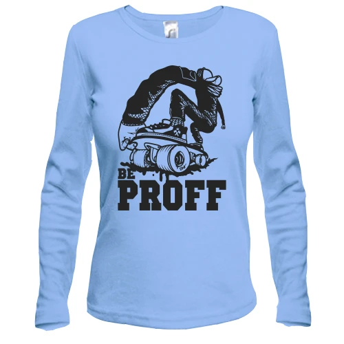 Женский лонгслив со скейтером Be proff