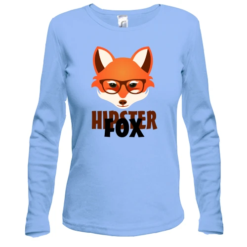 Жіночий лонгслів з лисицею Hipster Fox