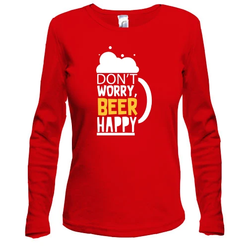 Жіночий лонгслів Don`t Worry, Beer Happy