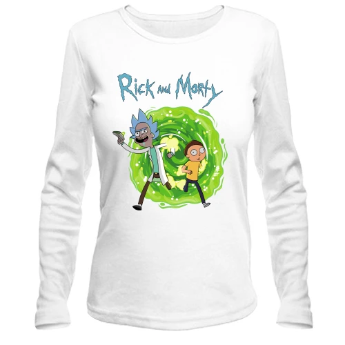 Женский лонгслив, Белый, Rick and Morty