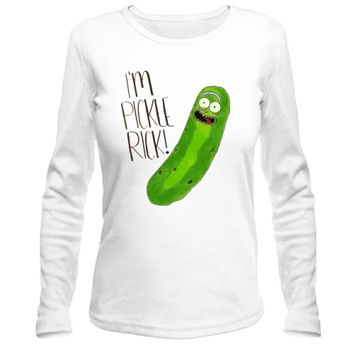 Женский лонгслив I'm pickle Rick!