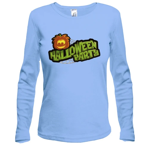 Женский лонгслив с надписью Halloween party (вечеринка)
