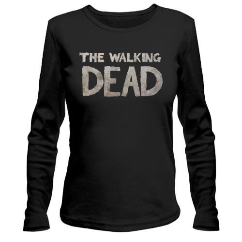 Жіночий лонгслів, чорний, з написом The Walking Dead