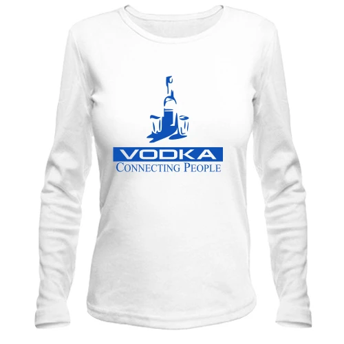 Женский лонгслив Vodka connecting people