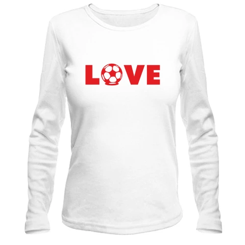 Женский лонгслив Love футбол