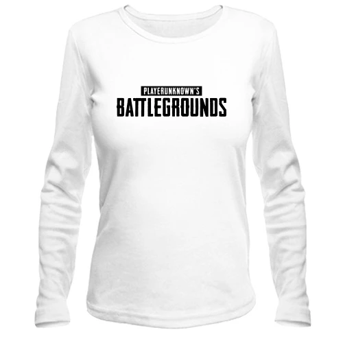 Жіночий лонгслів, білий, PlayerUnknown’s Battlegrounds logo (2)