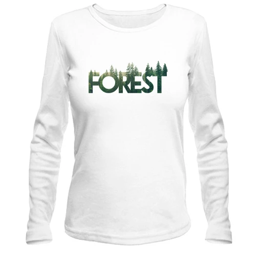 Жіночий лонгслів зі стилізованим написом Ліс (Forest)