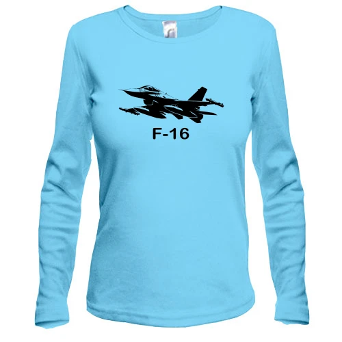 Женский лонгслив, синий, F-16