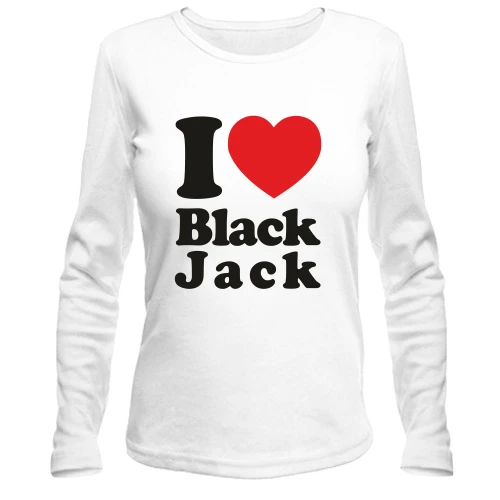 Женский лонгслив I love Black Jack