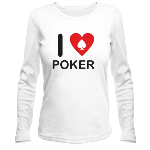 Женский лонгслив I love Poker