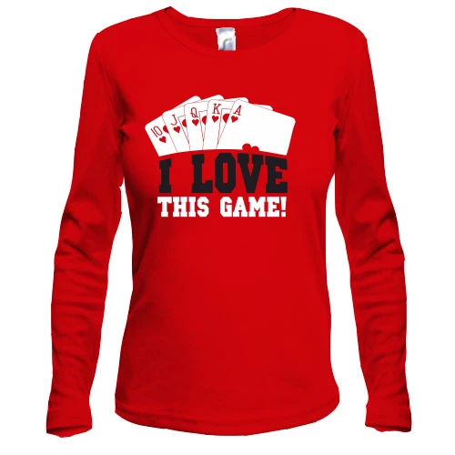 Женский лонгслив I love tnis game