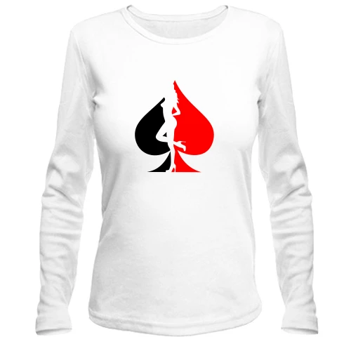 Женский лонгслив Poker Girl
