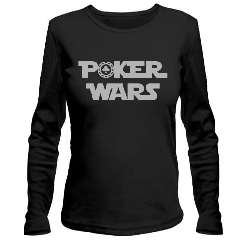 Женский лонгслив, Черный, Poker Wars