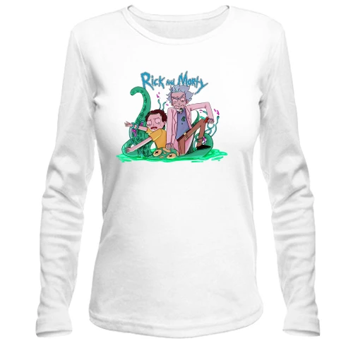 Женский лонгслив Rick and Morty с щупальцами