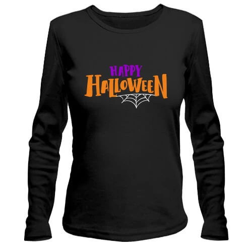 Жіночий лонгслів Happy Halloween (напис)
