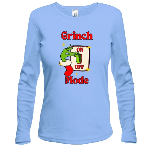 Женский лонгслив Grinch Mode ON-OFF