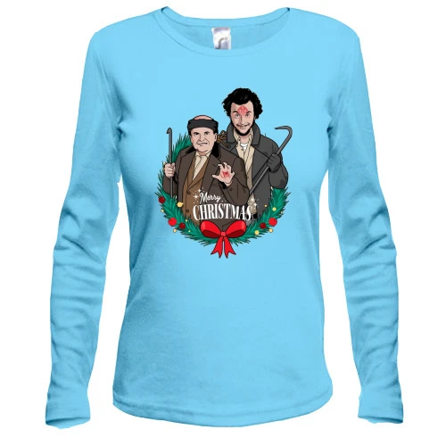 Женский лонгслив Merry Christmas (Грабители Один Дома)