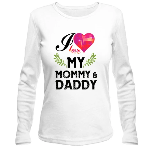 Жіночий лонгслів I love my mom & dad