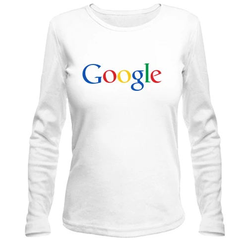Женский лонгслив, белый, с логотипом Google