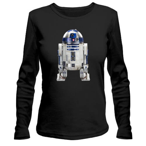 Женский лонгслив с рисунком робота R2 D2