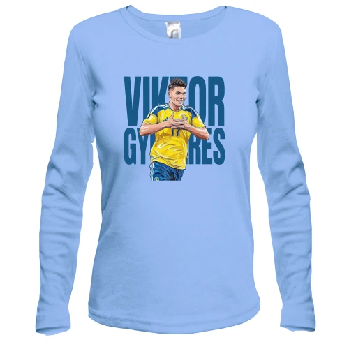 Женский лонгслив, синий, Viktor Gyökeres (2)