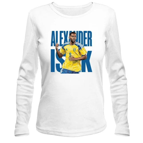 Женский лонгслив, белый, Alexander Isak