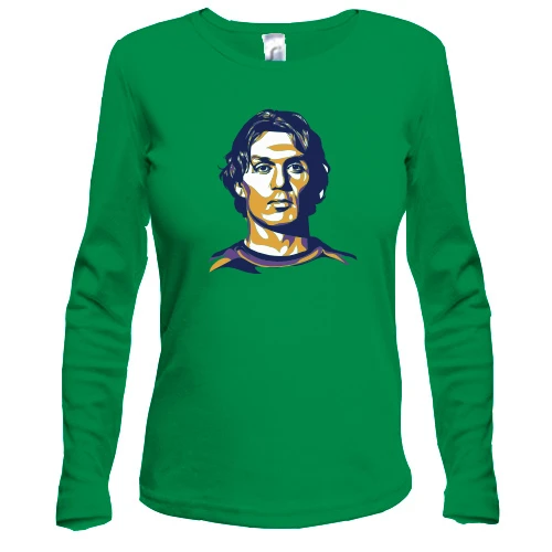 Женский лонгслив, зеленый, Paolo Maldini
