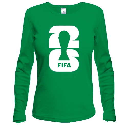 Женский лонгслив, зеленый, 2026 FIFA World Cup