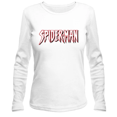 Женский лонгслив с контурной надписью Spider-Man
