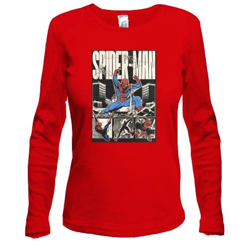 Женский лонгслив Постер Spider-Man