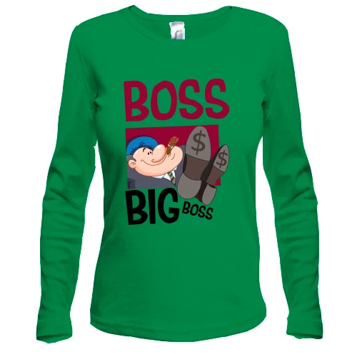 Женский лонгслив Boss, big boss