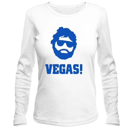 Женский лонгслив, белый, Vegas!