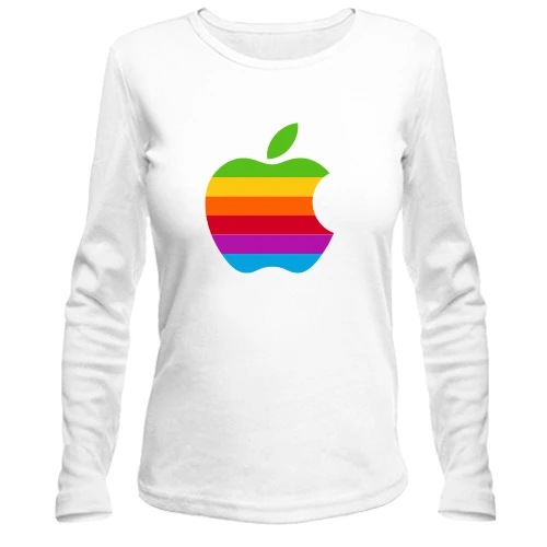 Женский лонгслив Apple (радуга)