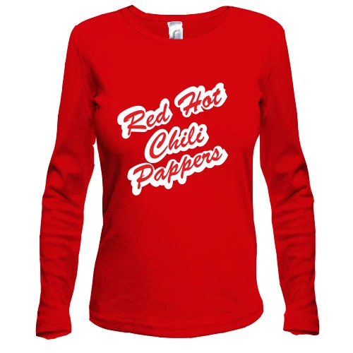Женский лонгслив Red Hot Chili Peppers (пропись)